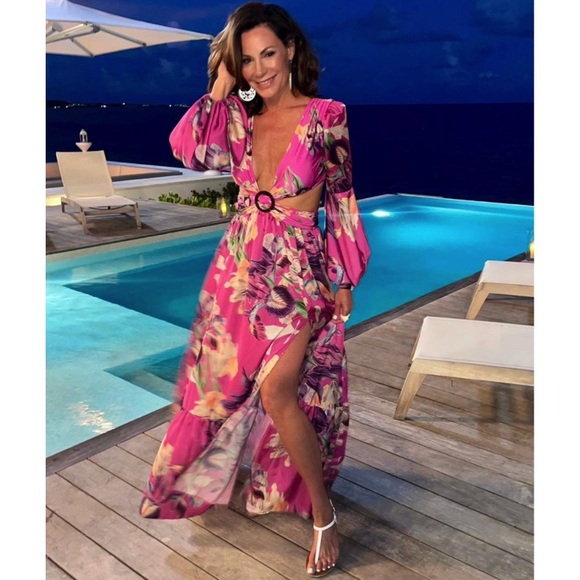 PatBo cutout maxi dress fuchsia - Picture 4 of 5